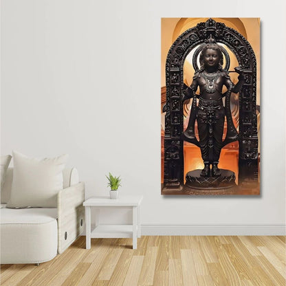 Shree Ram lala ayodhya murti canvas wall painting