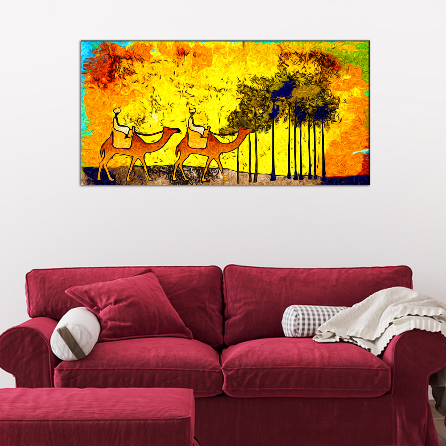 Camel Ride Canvas Print Wall Painting