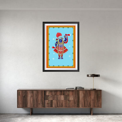 Traditional Handmade Shrinath Ji Art WALL FRAME