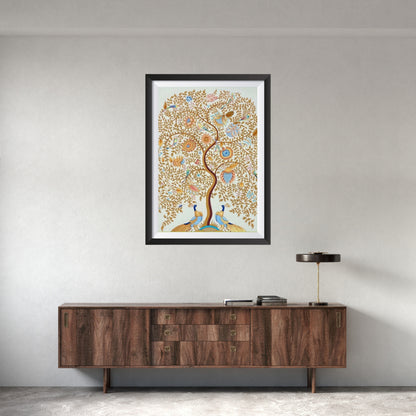 The Tree of Kalamkari Artwork Painting Canvas Wall Frame