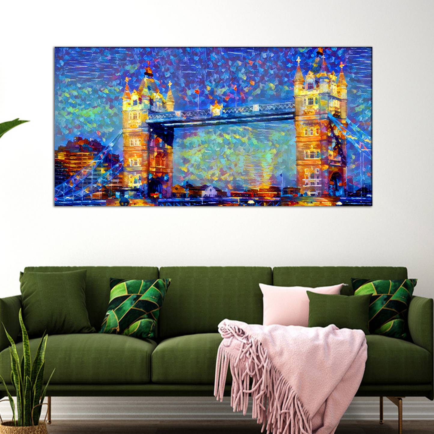 Tower Bridge Modern Art Canvas Print Wall Painting