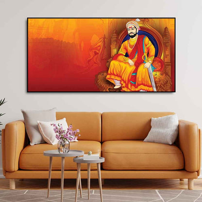 Indian Warrior Chhatrapati Shivaji Maharaj Canvas Wall Painting