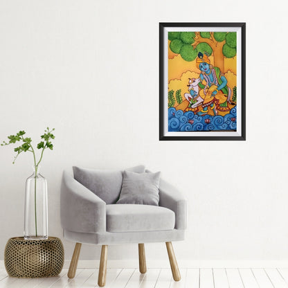 Shri Krishna Ji and Cow Sacred Wall Frame