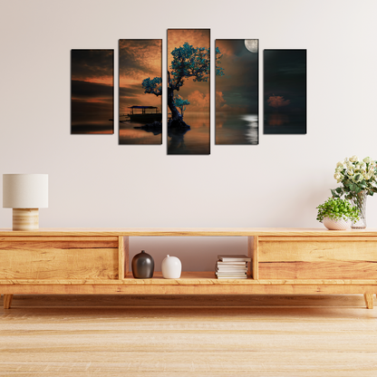 Tree Under the Moonlight MDF Panel Painting