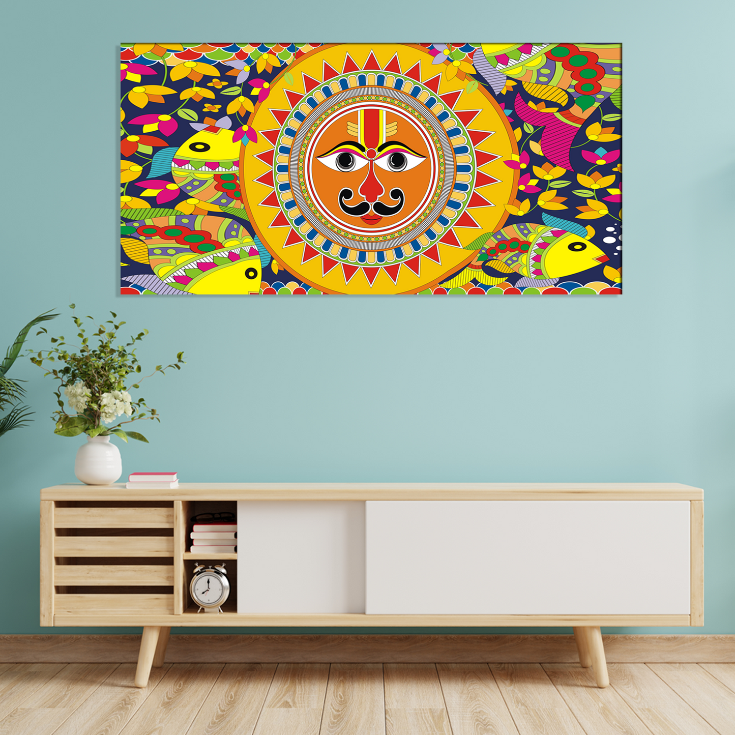 Madhubani Painting Canvas Print Wall Painting