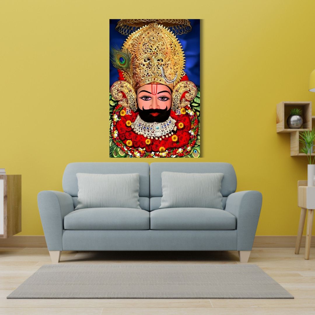 Khatu Shyam Ji Canvas Wall Panting