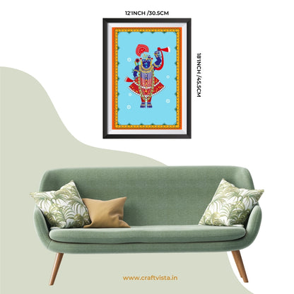 Traditional Handmade Shrinath Ji Art WALL FRAME