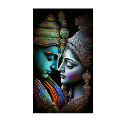 Radha Krishna Premium Art Canvas Wall Painting