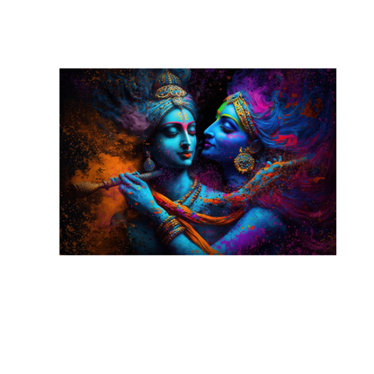 Beautiful Lord Radha Krishna Canvas Print Wall Painting