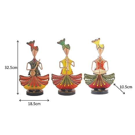 Rajasthani Tribal  Paradise Musicians Handicrafts in Iron Dolls Decorative