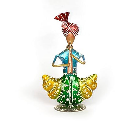 Metal Rajasthani Sardar Musicians Item showpiece