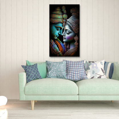 Radha Krishna Premium Art Canvas Wall Painting