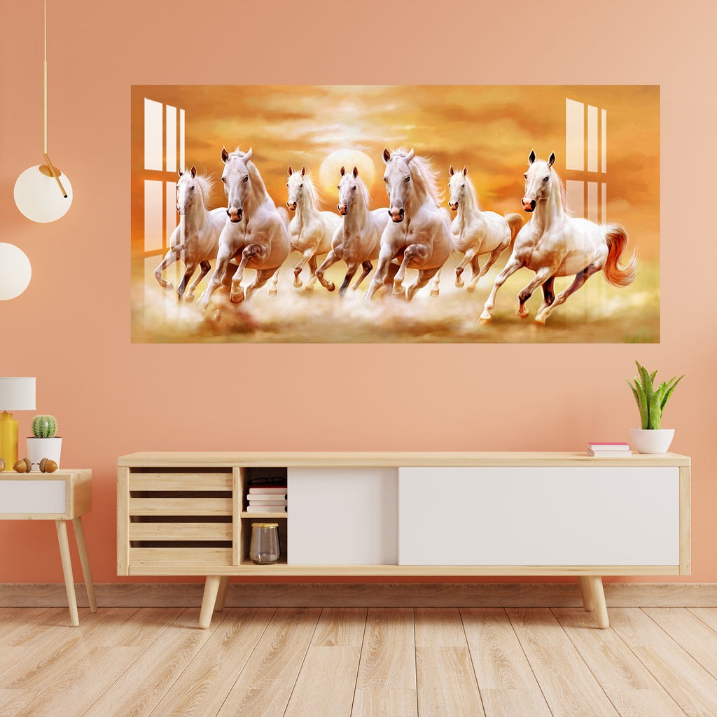 acrylic wall art of horse for decoration 