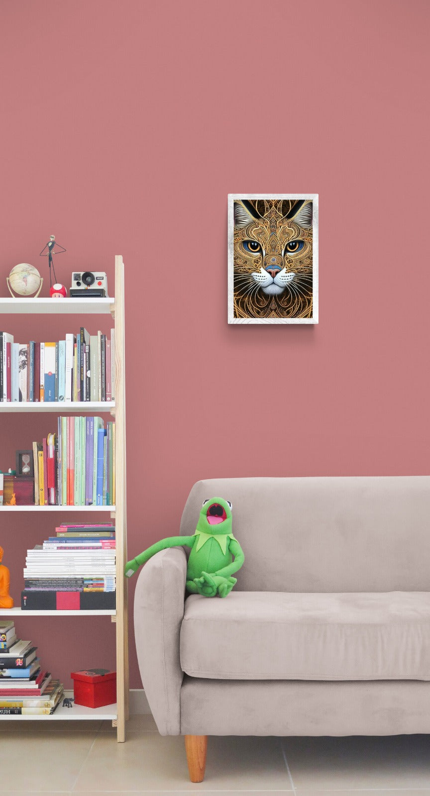 Wild cat face Wall frame