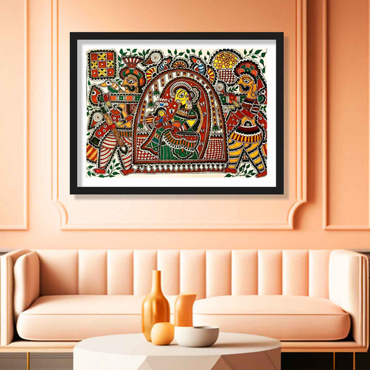 Rajasthani Madhubani Painting Art Mount Frame Online