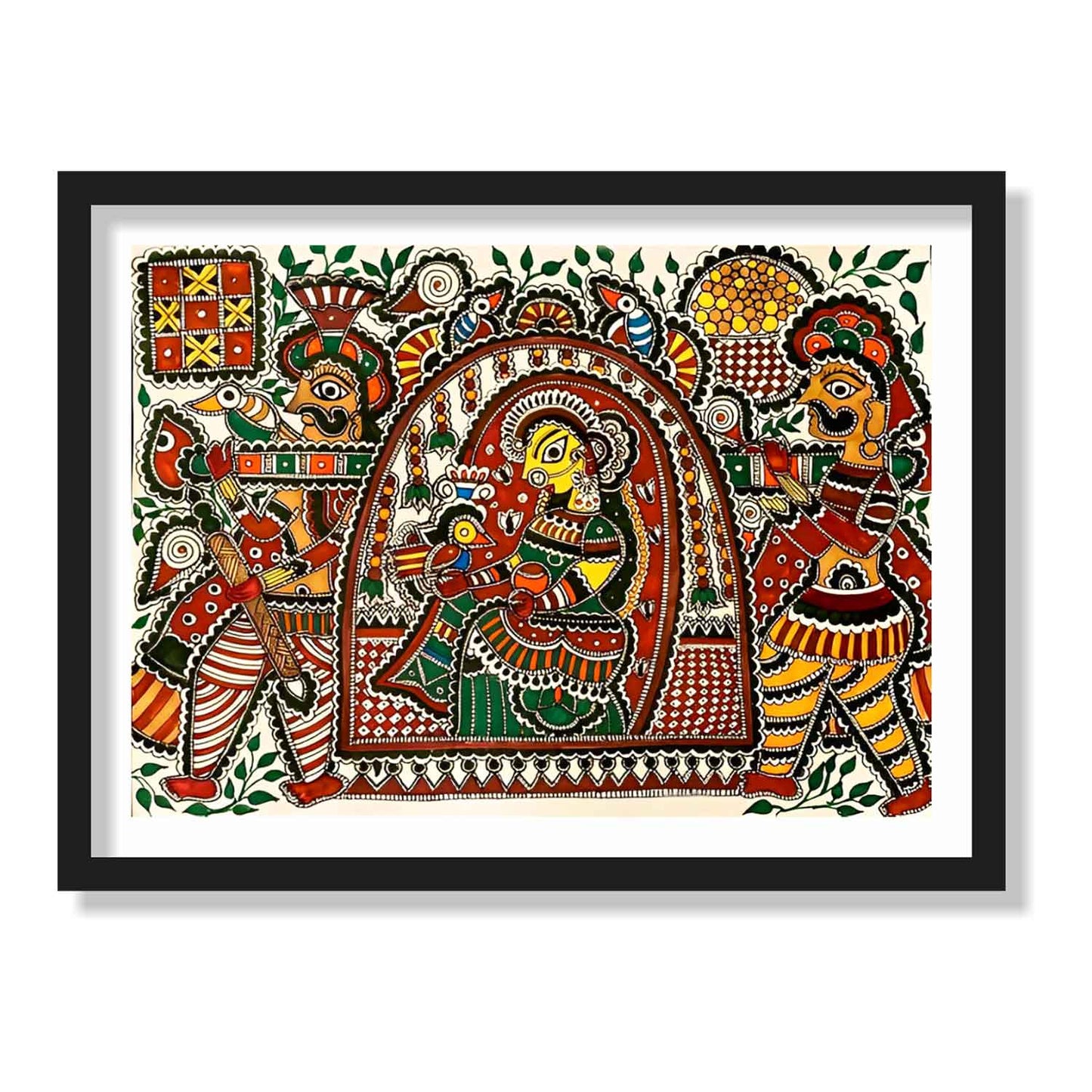 Rajasthani Madhubani Painting Art Mount Frame