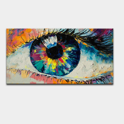 Eye Design Abstract Multicolor Canvas Wall Painting