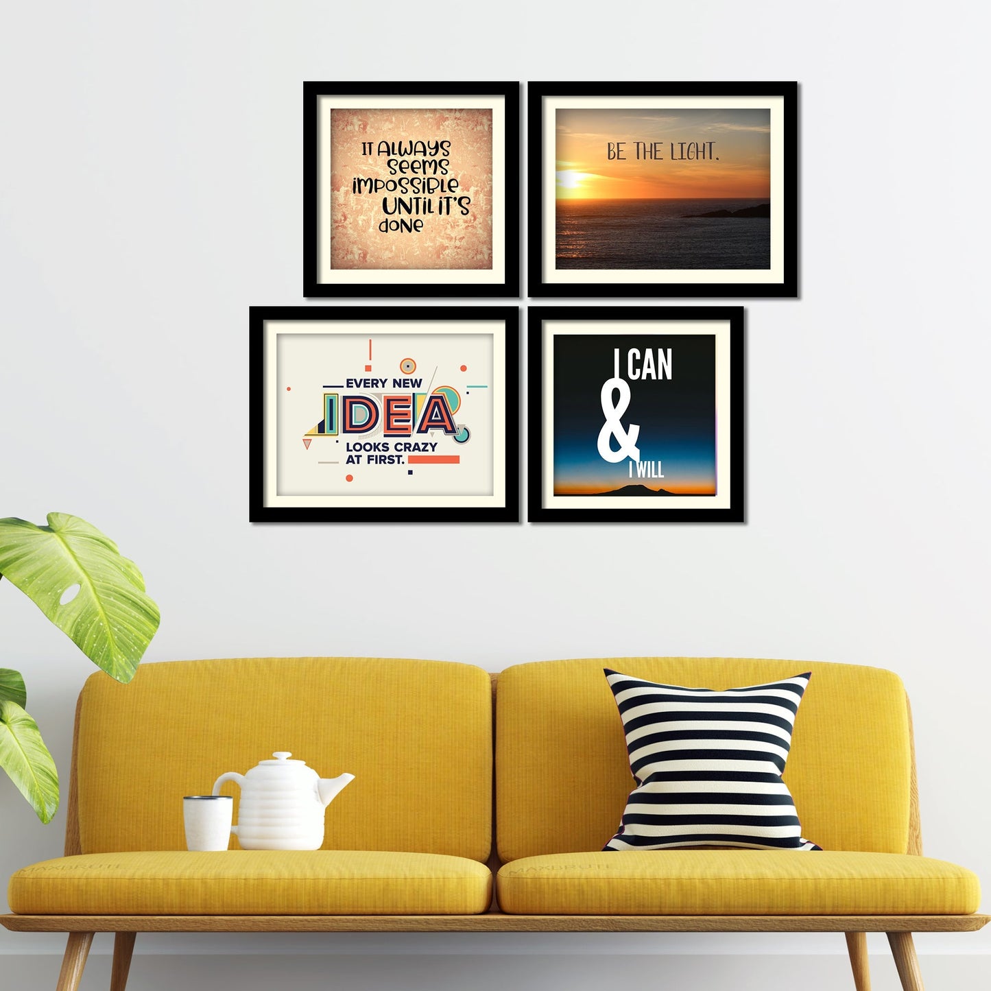 photo frame set of motivational quotes