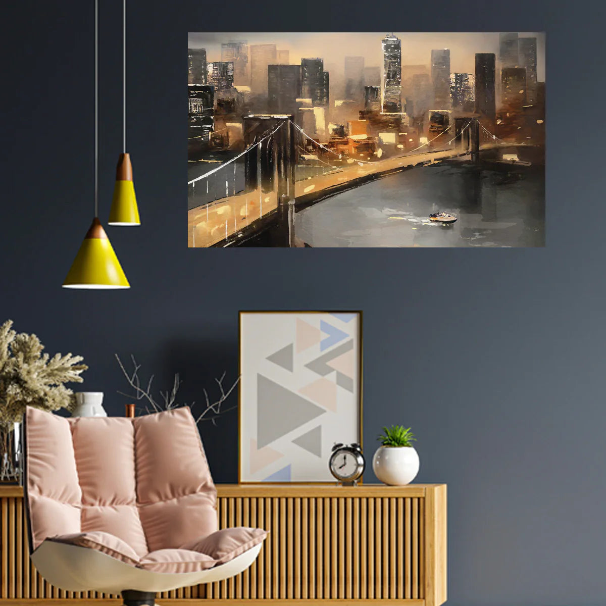 Golden Gate Bridge Abstract Canvas painting