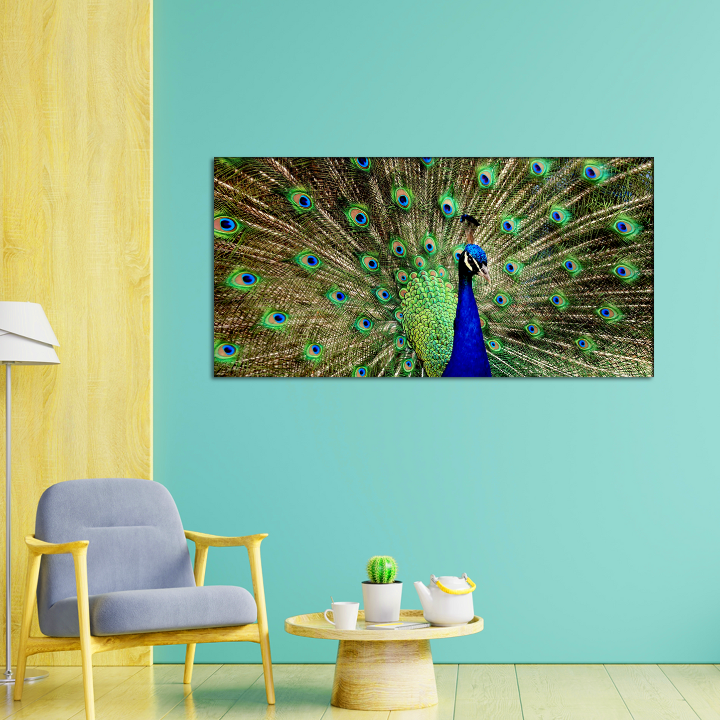 Peacock Dancing Abstract Wall Painting Canvas Painting