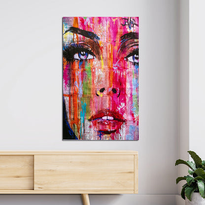Colorful Abstract Face Canvas Wall Painting