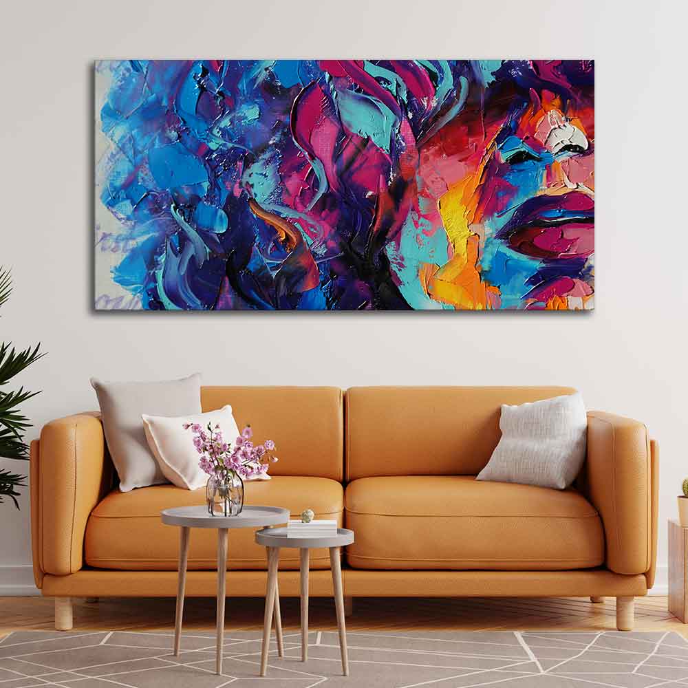 Beautiful Girl Abstract Art Canvas wall Painting