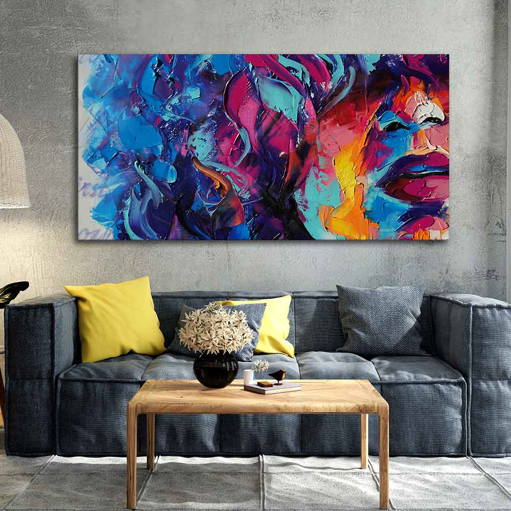 Beautiful Girl Abstract Art Canvas wall Painting