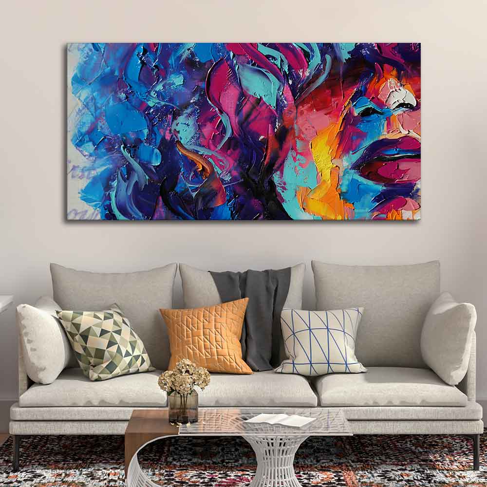 Beautiful Girl Abstract Art Canvas wall Painting