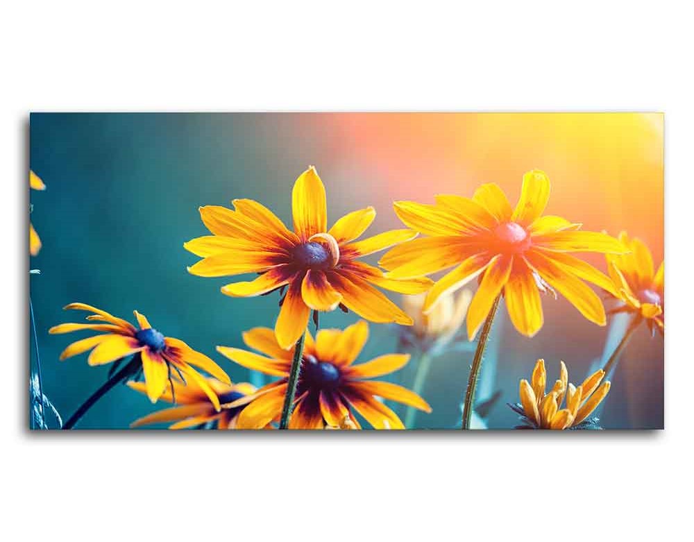 Beautiful Wall Painting of Mexican Sunflower Canvas Wall Painting