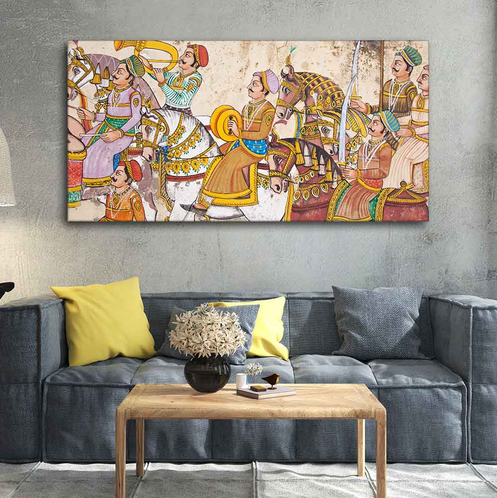 Madhubani Art Canvas Print Wall Painting