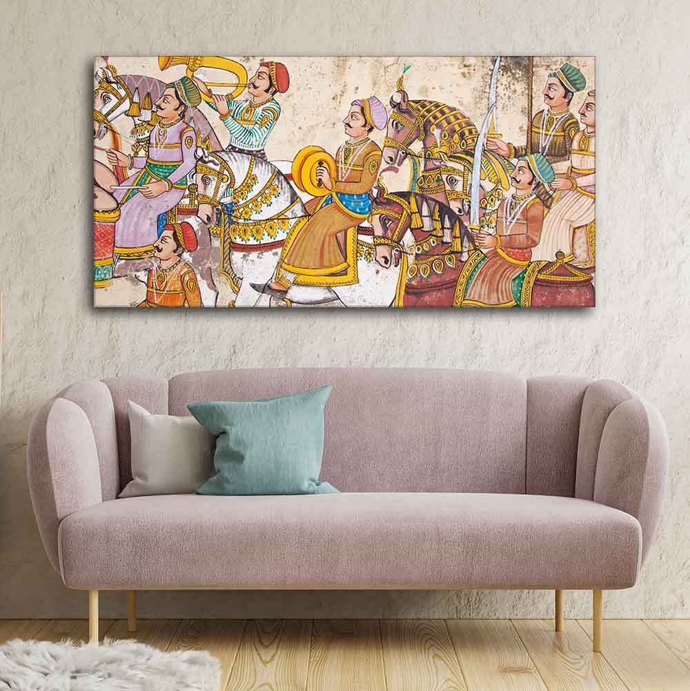 Madhubani Art Canvas Print Wall Painting