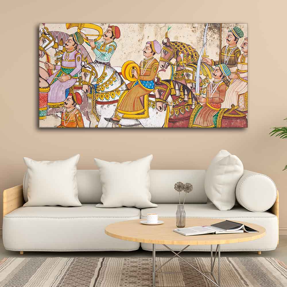 Madhubani Art Canvas Print Wall Painting