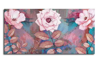 Modern Abstract Art of Pink Rose Canvas Wall Painting