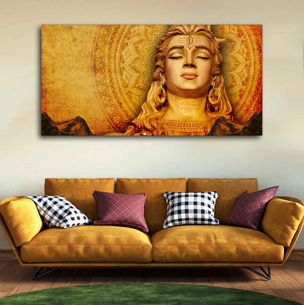 premium canvas of lord shiva for drawing room