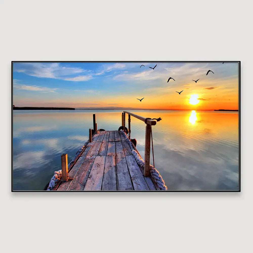 Beach Sunset Ocean Scenery Canvas Wall Painting