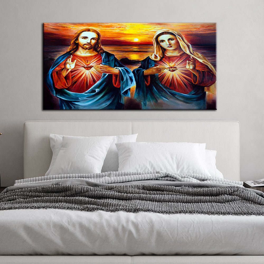 Jesus and Mary Wall Painting