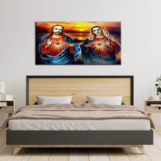 Jesus and Mary Wall Painting