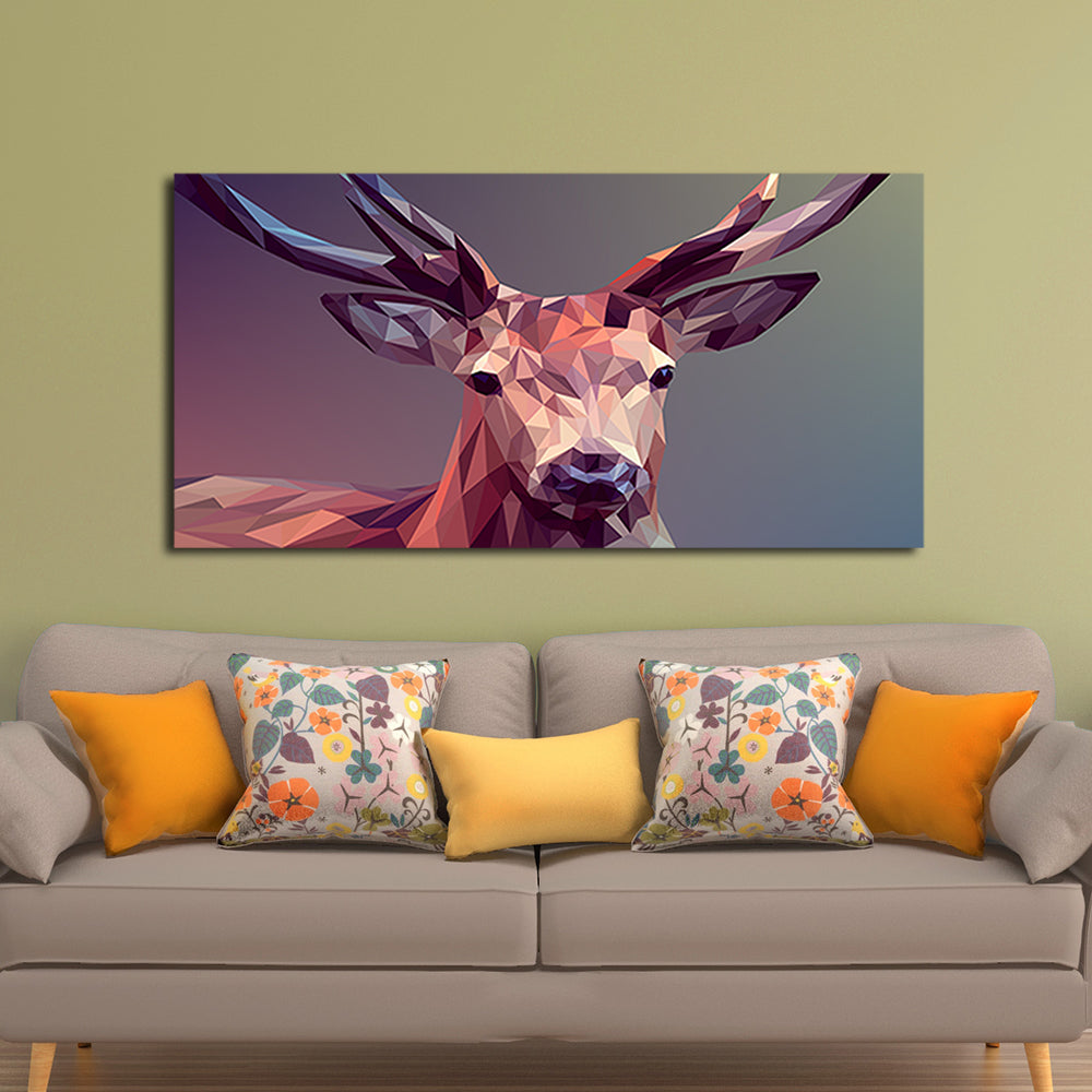 Deer Illustrations Canvas Print Modern Wall Painting