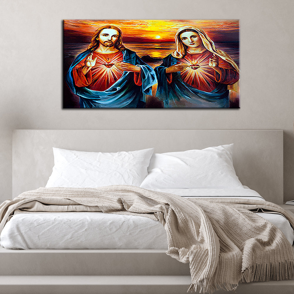 Jesus and Mary Wall Painting