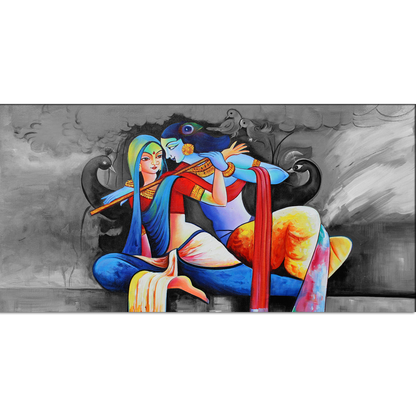 Love of Radha Krishna Canvas Wall Painting