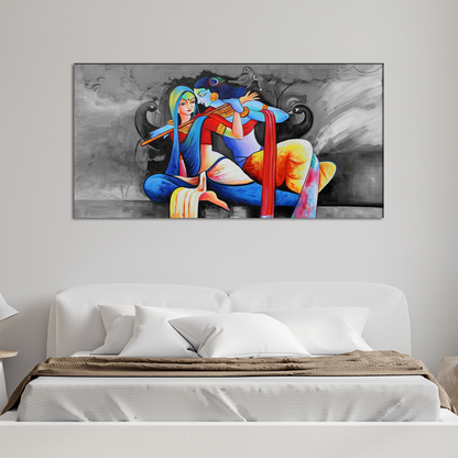 Love of Radha Krishna Canvas Wall Painting