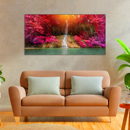 Abstract Flower Sunset Canvas Wall Painting