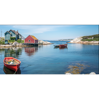 Boats in the Atlantic Ocean Abstract Canvas Wall Painting