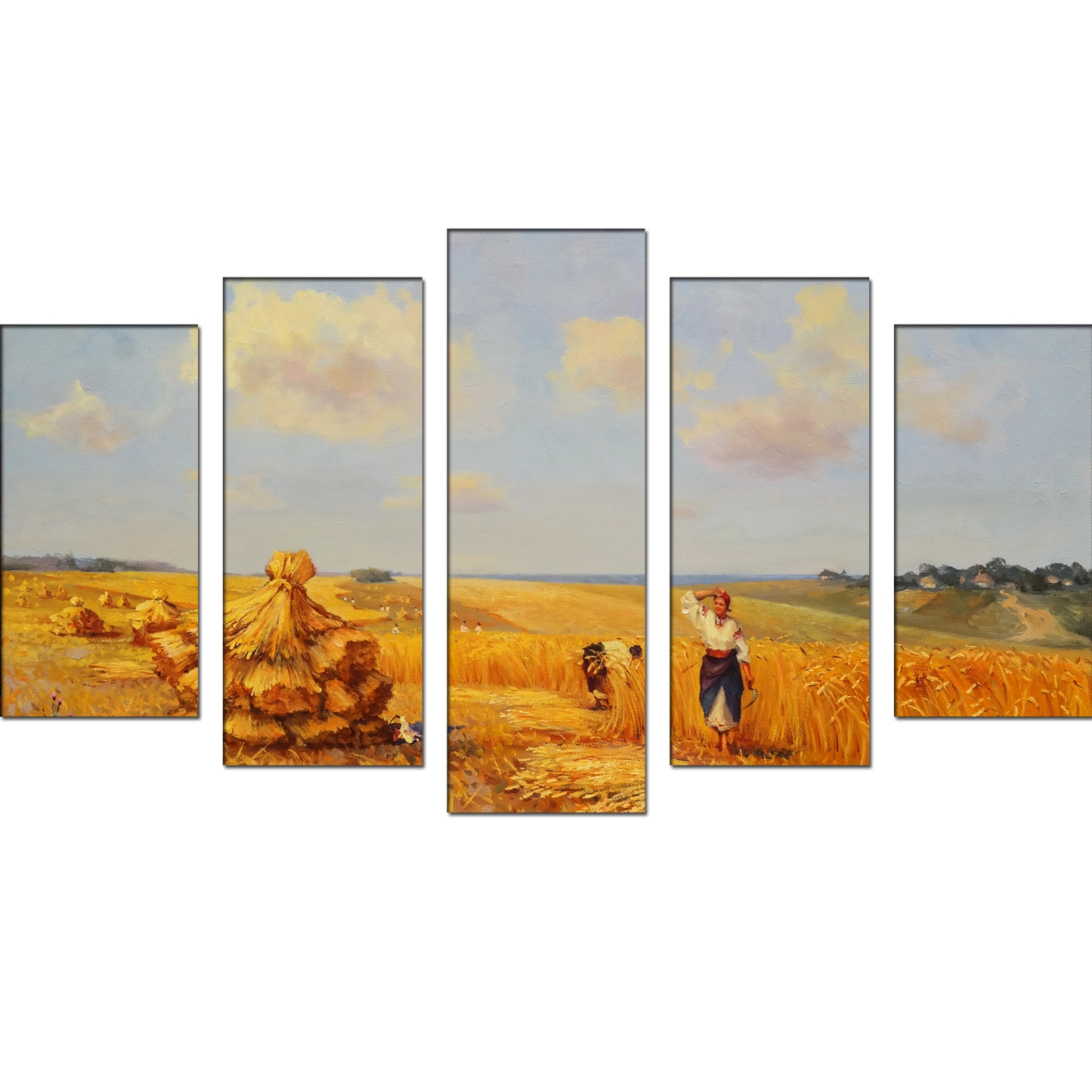 Wheat Field MDF Panel Painting