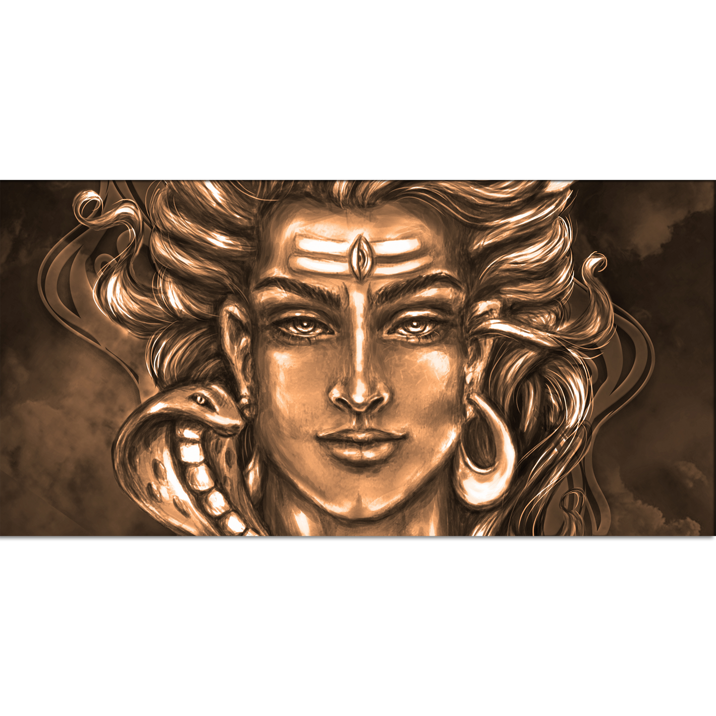 Shiva digital painting Canvas Wall Painting