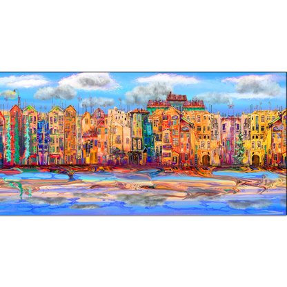 Town Near of the Sea Canvas Print Wall Painting