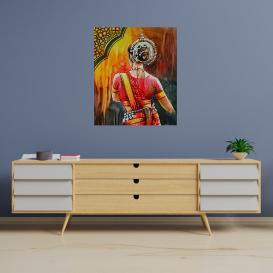 Indian Nartaki Traditional art Canvas Print wall Painting