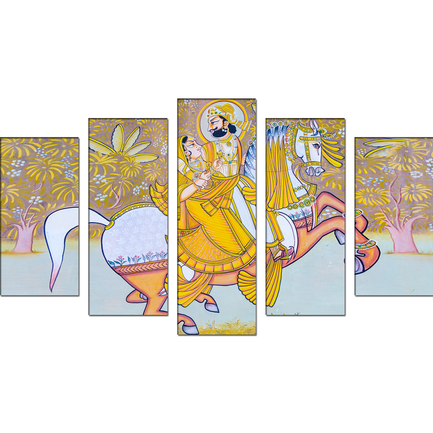 Royal Madhubani art Canvas MDF Panel painting