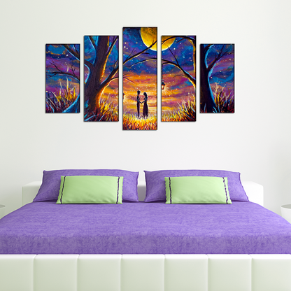 Beautiful Couple In Evening Landscape MDF Panel Painting