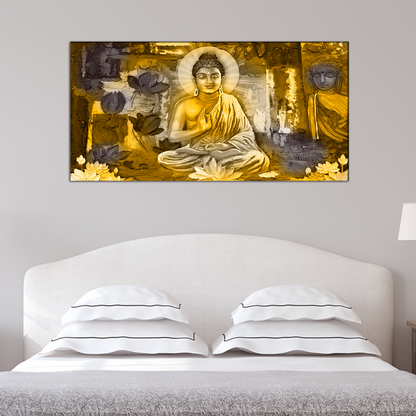 Buddha medictation under a tree Canvas Print Wall Painting